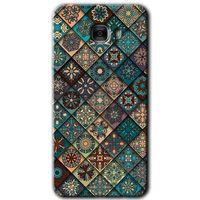 Samsung Galaxy C7 Pro HD Baskılı Kılıf + 9D Tam Ekran Koruyucu - Mandala Desen