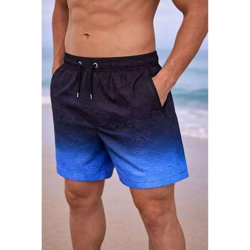 Erkek Deniz Şortu Fermuarlı Cepli File Astarlı Hızlı Kuruyan Premium - Çok Renkli