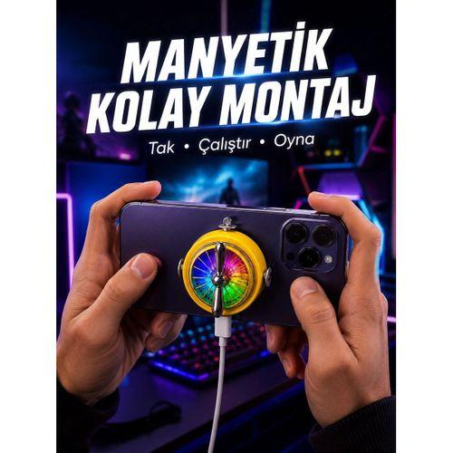 Şarj Edilebilir Rgb Telefon Soğutucu Oyun Fanı