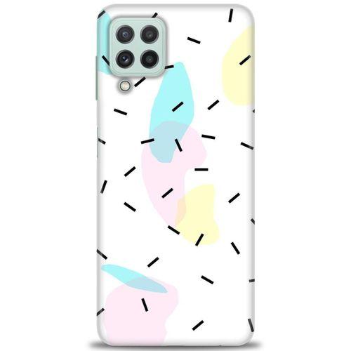 Samsung Galaxy M32 Kılıf HD Baskılı Kılıf - Çubuklar ve Renkler + Tam Ekran Koruyucu