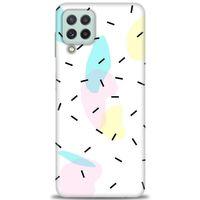 Samsung Galaxy M32 Kılıf HD Baskılı Kılıf - Çubuklar ve Renkler + Tam Ekran Koruyucu