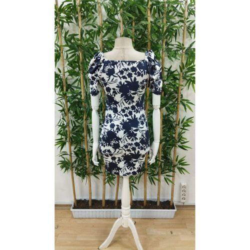 Kadın Kısa Kollu Kruvaze Yakalı çiçek Baskılı Süprem Elbise