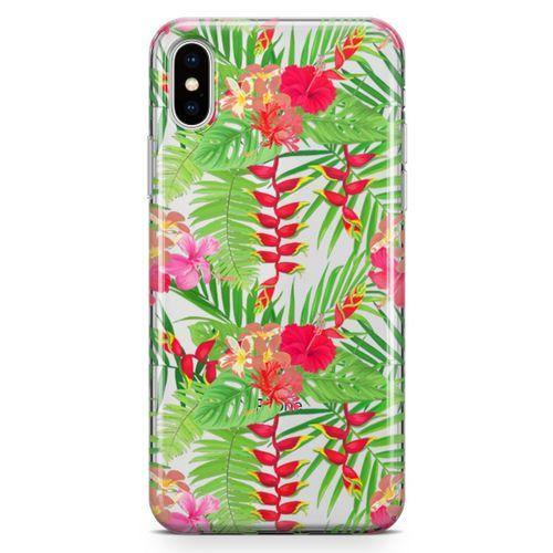 Apple iPhone XS Max Kılıf Hatmi Çiçeği Arka Kapak Koruma Desenli Full Koruyucu