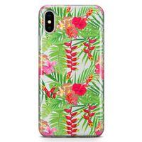 Apple iPhone XS Max Kılıf Hatmi Çiçeği Arka Kapak Koruma Desenli Full Koruyucu