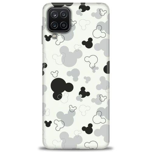 Samsung Galaxy M12 Kılıf HD Baskılı Kılıf - Siyah Mickey + Tam Ekran Koruyucu