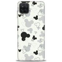 Samsung Galaxy M12 Kılıf HD Baskılı Kılıf - Siyah Mickey + Tam Ekran Koruyucu