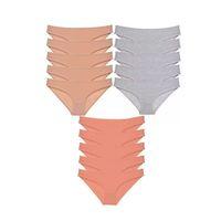 15 Adet Süper Eko Set Likralı Kadın Slip Külot Ten Gri Pudra