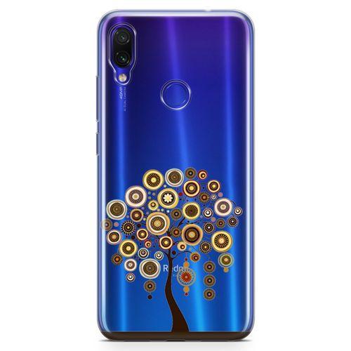 Xiaomi Redmi Note 7 Kılıf Kahverengi Motifler Arka Kapak Koruma Desenli Full Koruyucu