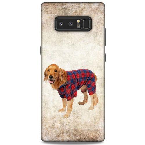 Samsung Galaxy Note 8 Kılıf Köpek Kıyafetleri (47) Crystal Flex Kılıf Golden Gömlek