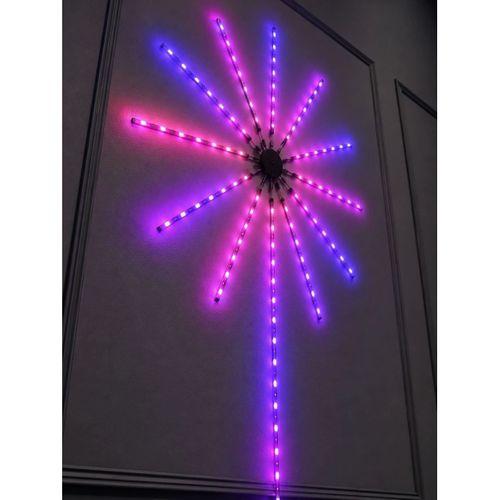 Telefon Kontrollü Rgb Fireworks Led Işık Çok Renkli Dekoratif Duvar Lambası