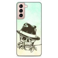 Lopard Samsung Galaxy S21 Uyumlu Kılıf Tattoo's (23) Ultra Koruma Kılıfı Çiçekli İskelet