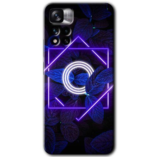 Xiaomi Redmi Note 11 Pro Plus 5G HD Baskılı Kılıf + 9D Tam Ekran Koruyucu - Yaprak O Harfi