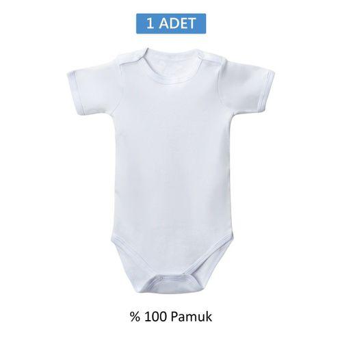 Beyaz Yarım Kol Body Zıbın 7-12 YAŞ Çocuklar İçin (1 ADET) Alttan Çıtçıtlı Özel Gereksinimli