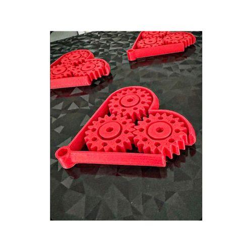 Yerinde Baskı Sevgililer Günü Dişli Kalp Anahtarlık (Bu ürün Sadece Plastik parçadır - Almadan Önce Soru Sorabilirsiniz)