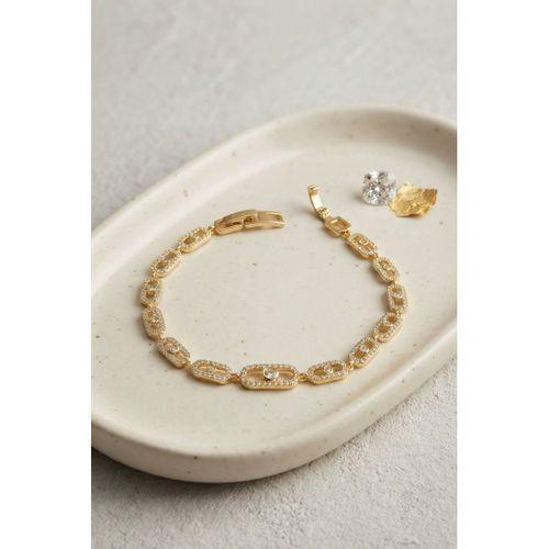Gold Renk Zirkon Taşlı Messika Model Bileklik