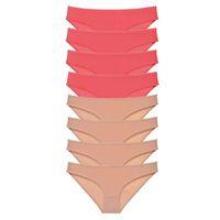 8 Adet Süper Eko Set Likralı Kadın Slip Külot Fuşya Ten