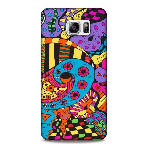 Lopard Samsung Galaxy Note 5 Uyumlu Kılıf Soyut Sanat (23) Baskılı Ultra Koruma Kılıfı