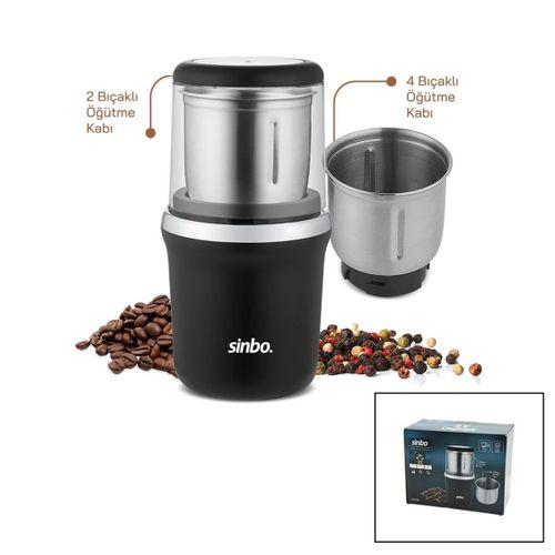 Elektrikli Kahve ve Baharat Öğütücü 100 g 200W (2 Hazne, 2+4 Bıçak)