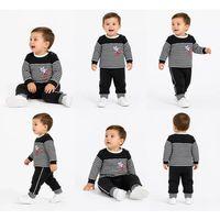 6/24 Ay Melanj Çizgili Bebek Takımı