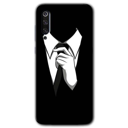 Xiaomi Mi 9 SE Kılıf HD Desen Baskılı Arka Kapak+Temperli Cam - Smokin