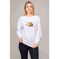 Tinycat Baskılı Beyaz Kadın Sweatshirt