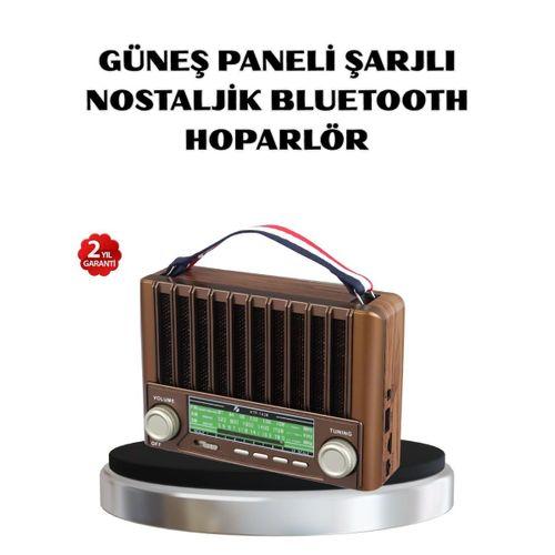 Solar Hoparlör Bluetooth Fm Am Sw Radyo Çok Fonksiyonlu Şarjlı