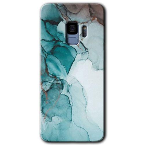 Potkal Hediye Fabrikası Samsung Galaxy S9 HD Baskılı Kılıf + 9D Tam Ekran Koruyucu - Buzul Mermer