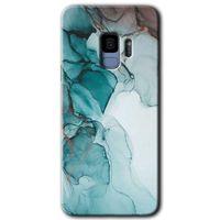 Potkal Hediye Fabrikası Samsung Galaxy S9 HD Baskılı Kılıf + 9D Tam Ekran Koruyucu - Buzul Mermer