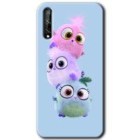 Huawei P Smart S Kılıf Baskılı Kapak - Puffy +Tam Kaplayan Mat Seramik