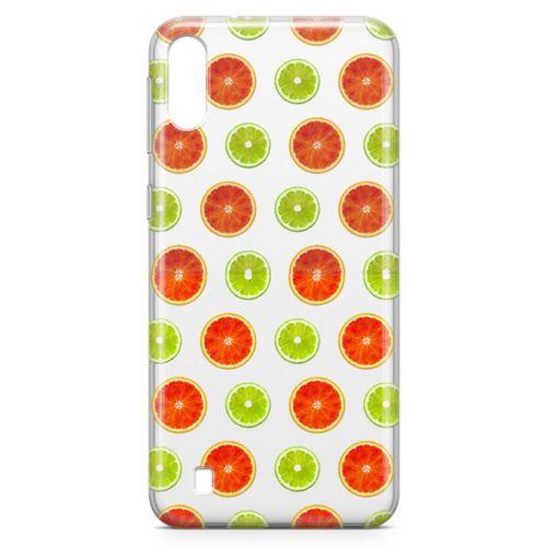 Samsung Galaxy M10 Kılıf Lime Portakal Arka Kapak Koruma Desenli Full Koruyucu