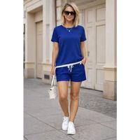 Kadın Kısa Kollu Bisiklet Yaka Viskon Iki Iplik Bluz Ve Short Ikili Takım