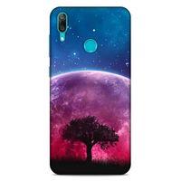 Lopard Huawei Y7 Prime 2019 Uyumlu Kılıf Gece'S (39) Liquid Crystal Kılıf Pembe Ay