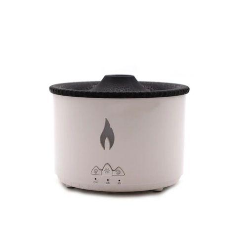 Led Alev Efektli Aroma Difüzörü Ultrasonik Hava Nemlendirici Gece Lambası Fonksiyonlu