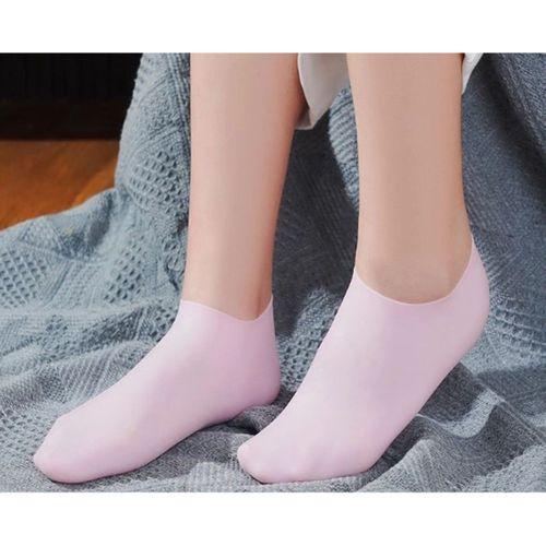 Silikon Nemlendirici Çorap Ayak Bakım Çorabı Pembe