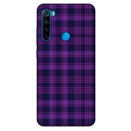 Xiaomi Redmi Note 8 Uyumlu Kılıf Mor Delisi (10) Full Koruma Kılıfı Ekose