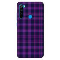 Xiaomi Redmi Note 8 Uyumlu Kılıf Mor Delisi (10) Full Koruma Kılıfı Ekose