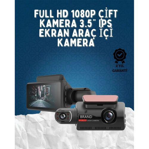 Çift Görüşlü Dashcam – Gece Görüşlü 1080p Araç İçi Güvenlik Kamerası