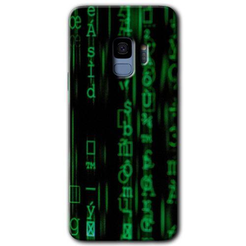 Potkal Hediye Fabrikası Samsung Galaxy S9 HD Baskılı Kılıf + 9D Tam Ekran Koruyucu - Matrix