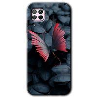Huawei P40 Lite HD Baskılı Kılıf + 9D Tam Ekran Koruyucu - Dark Butterfly