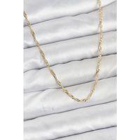 CM 14K Gold Renk Yassı Burgulu Model Kadın Kolye