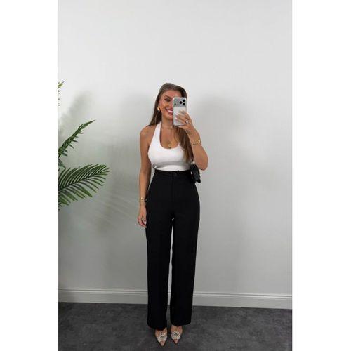 Kadın Yüksek Bel Atlas Kumaş Palazzo Pantolon