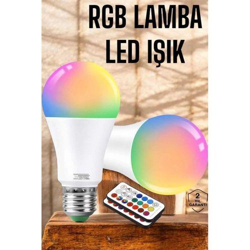 Rgb Led Lamba Led Işık Ampul Renk Değiştirebilen 100 Watt