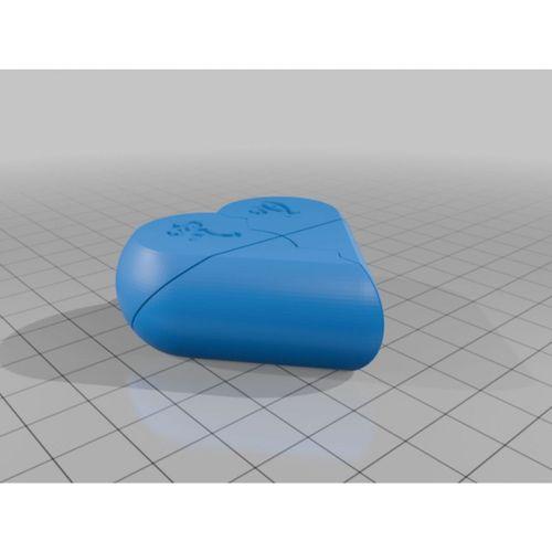 Kişiselleştirilmiş Özel Kalp Kutusu R V 3D Baskı (Bu ürün Sadece Plastik parçadır - Almadan Önce Soru Sorabilirsiniz)
