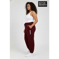 Kadın Büyük Beden BROOKLYN Baskılı Paça Lastikli  Jogger İnce Eşofman Altı  SPR26BEAK951-2