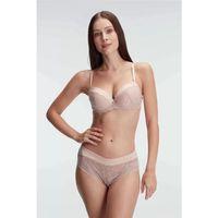 Destekli Balenli Kaplı Dantel Detaylı Sütyen Slip İç Çamaşırı Takımı