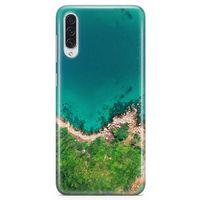 Samsung Galaxy A50s Kılıf Mavi Tur Arka Kapak Koruma Desenli Full Koruyucu