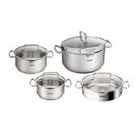 TEFAL Duetto İndüksiyon Tabanlı 8 Parça Çelik Tencere Seti