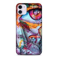Lopard Apple Iphone 11 Uyumlu Kılıf Sürreal Yüzler ♀ (14) Lansman Kılıf Desenli