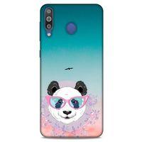 Animax Gözlüklü Panda Samsung Galaxy M30 Kılıf Desenli Silikon