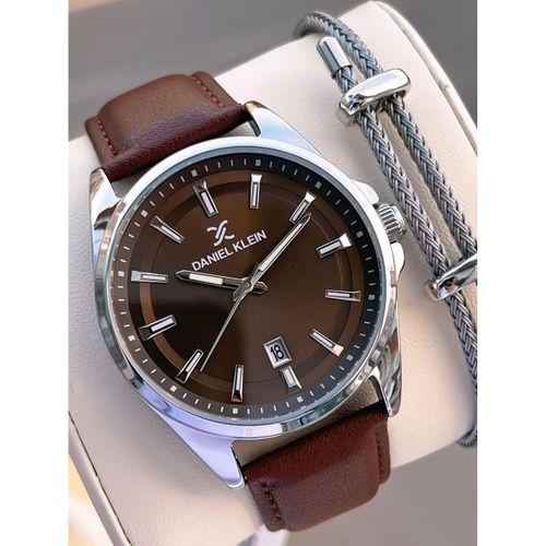 Daniel Klein Deri Kordon Takvimli Kadran 2 Yıl Garantili 3 Atm Dayanıklı Erkek Kol Saati E140036-4